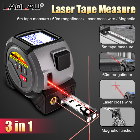 BluePeak 3-in-1 Laser Measuring Tool