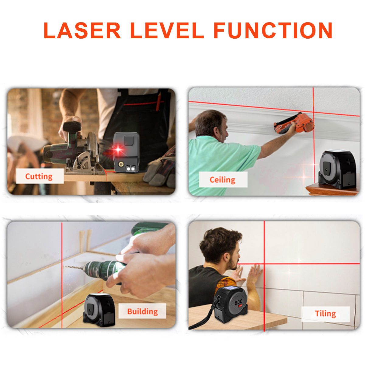 BluePeak 3-in-1 Laser Measuring Tool