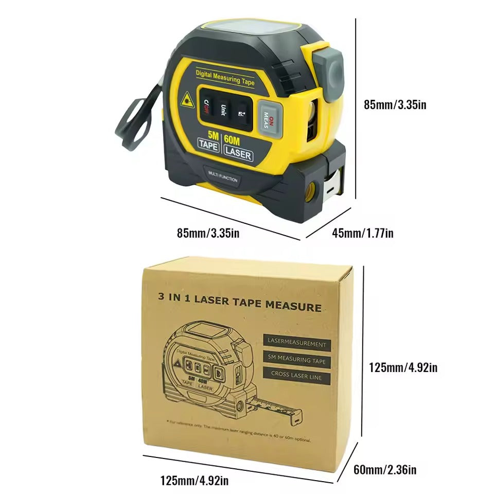 BluePeak 3-in-1 Laser Measuring Tool