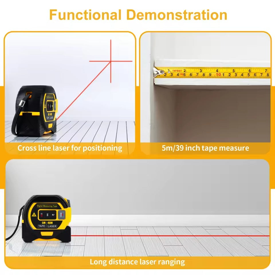 BluePeak 3-in-1 Laser Measuring Tool